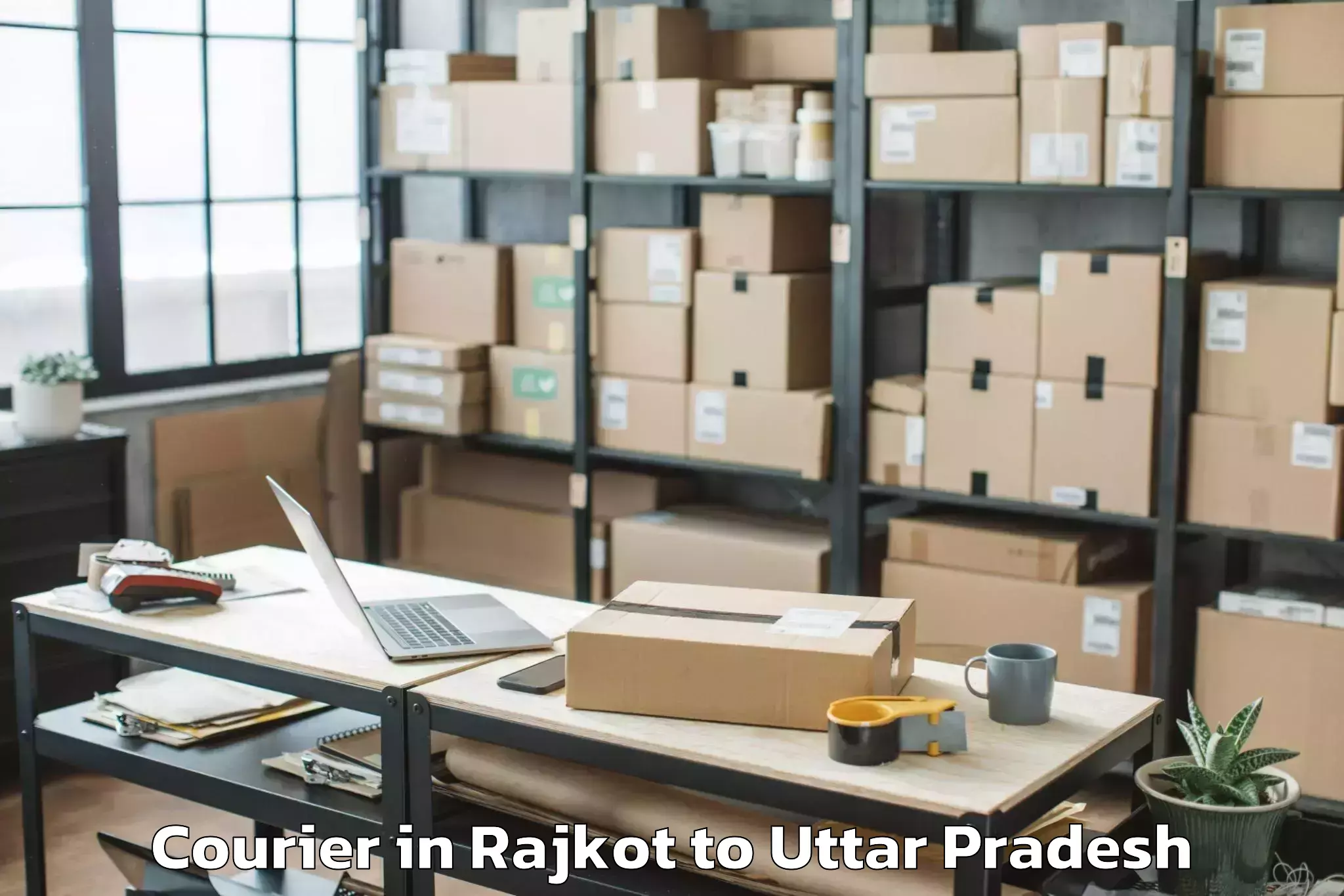 Book Rajkot to Misrikh Courier Online